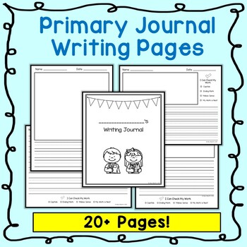 Primary Journal Writing Pages or Paper by Abby Ricketts | TPT