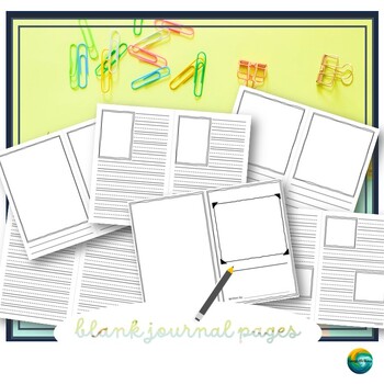 Preview of Primary Journal Writing pages for Creative Writing | Blank Draw and Write Pages