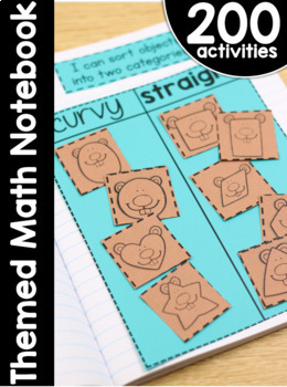 Preview of Primary K-1 Themed Interactive Math Notebook