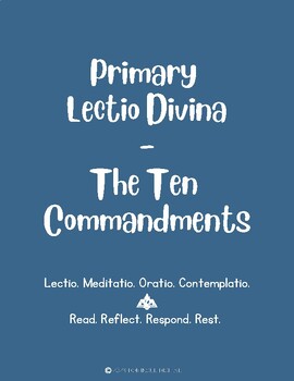 Preview of Primary Lectio Divina - The Ten Commandments