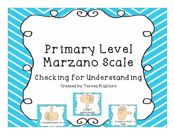 Preview of Primary Level Marzano Scale Posters: Thumbs up, Thumbs down, Thumbs in between