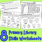 Primary Library Skills Worksheets - Alphabetical Order, Ca