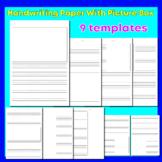 Primary Lined Handwriting Paper with picture boxes write s