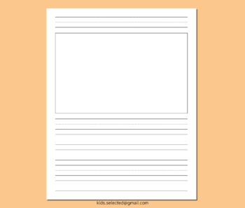 Primary Lined Journal Writing Paper Draw and Write with Picture Space