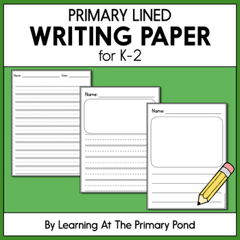 Preview of Primary Lined Paper for Writing | Writing Paper with Picture Box and Without