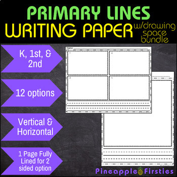 Primary Writing Paper with Picture Box, Lined Writing Paper