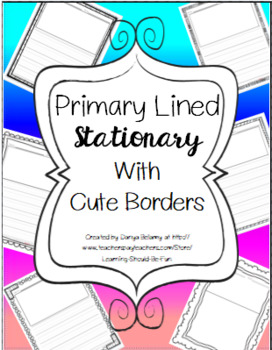 Free Printable Writing Paper - Stationary Primary Lines