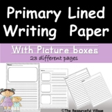Kindergarten Primary Lined Writing Paper - With Picture Boxes