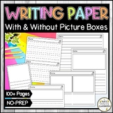 Primary Lined Writing Paper With & Without Picture Boxes -