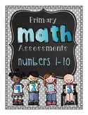 Primary Math Assessments: Numbers 1-10