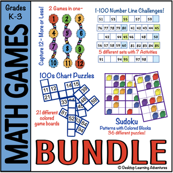Preview of Primary Math Center Games Bundled