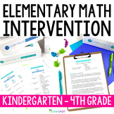Math Intervention Bundle | Kindergarten, 1st, 2nd, 3rd and