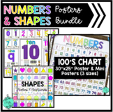 Primary Math Posters Shapes, Numbers 1-20 and 100's Chart
