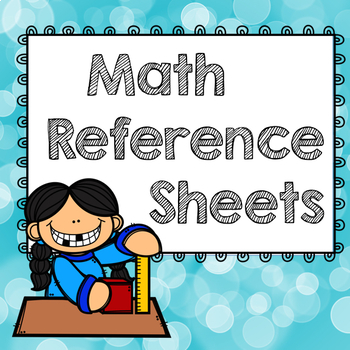 Preview of Math Reference Sheets, Homeworker Help, Interactive Binder