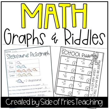 Preview of 2nd and 3rd Grade Math Riddles and Graph Activities BUNDLE