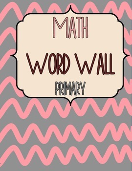 Preview of Primary Math Word Wall - Canadian Version