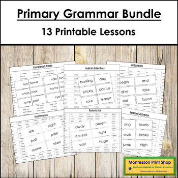 Preview of Primary Montessori Grammar Bundle