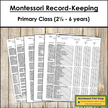 Preview of Primary Montessori Record-Keeping
