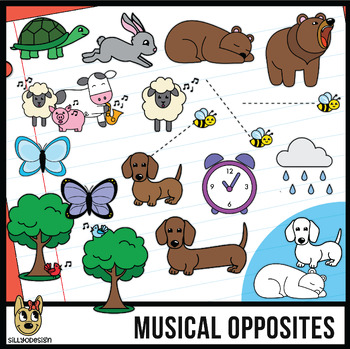 Preview of Primary Music Clip Art: Musical Opposites