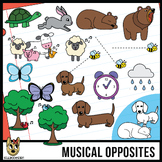 Primary Music Clip Art: Musical Opposites