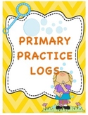 Primary Music Practice Logs Set of Four, Seasons Theme
