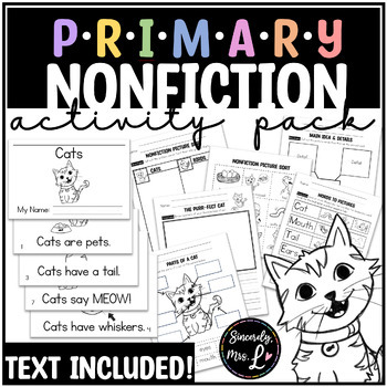 Preview of Primary Nonfiction Literacy Activity Pack: Cats