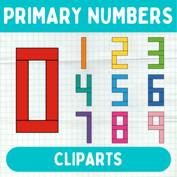 Preview of Primary Numbers Blocks Cliparts - Printable Graphics - Commercial Use