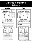 Primary Opinion Writing- Kindergarden and First grade