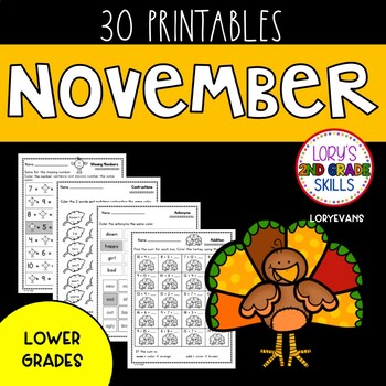 Preview of Primary PRINTABLES for November
