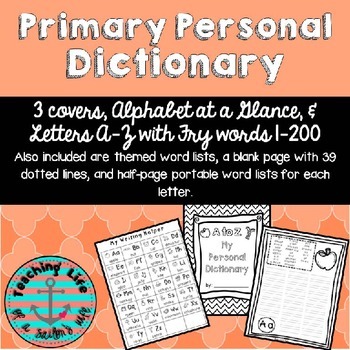 Preview of Primary Personal Dictionary