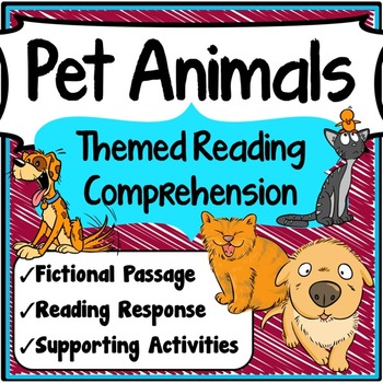 Preview of 1st Grade Pet Reading Comprehension Passages & Questions | 1st Grade Busy Work