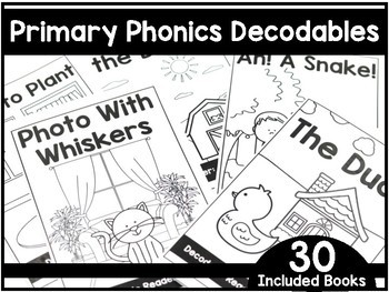 Preview of Primary Phonics Decodable Books  - First Grade Phonics