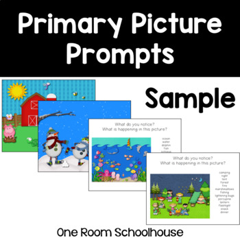 Preview of Primary Picture Prompts for Writing and Speaking-SAMPLE
