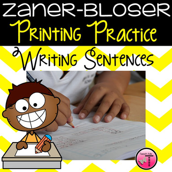 Preview of Zaner-Bloser Handwriting| Sentence Writing Practice