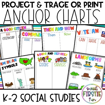 Preview of K-2 Primary Project and Trace Interactive Anchor Charts - Social Studies