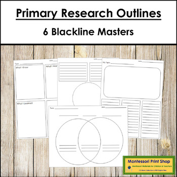 Preview of Primary Research Outlines - Blackline Masters