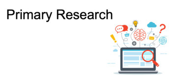 Preview of Primary Research Skills - Animal Research Project