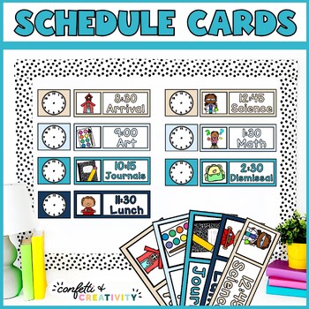 Primary Schedule Cards | Editable | Ocean Classroom Theme | TPT