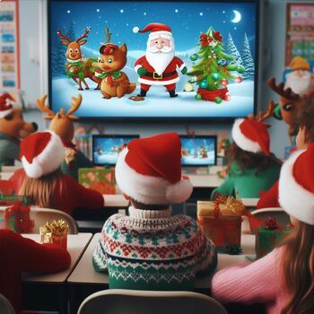 Preview of Primary School Christmas Movie Viewing Guide BUNDLE