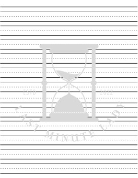 Preview of Primary School Handwriting/Cursive/Calligraphy Practice Paper Template/Worksheet