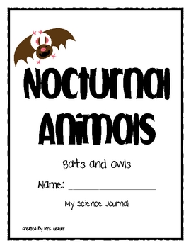 Preview of Primary Science journal activities on Nocturnal animals