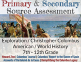 Primary & Secondary Source Analysis Assessment Exploration