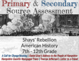Primary & Secondary Source Analysis / Assessment - Shays' 