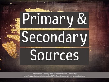 Preview of Primary & Secondary Sources