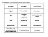 Primary & Secondary Sources Game