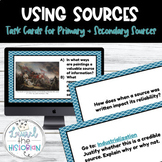 Primary & Secondary Sources Task Cards *Back to School*