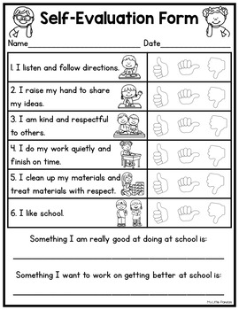 Primary Self-Evaluation Forms for Conferences by My Little Pandas