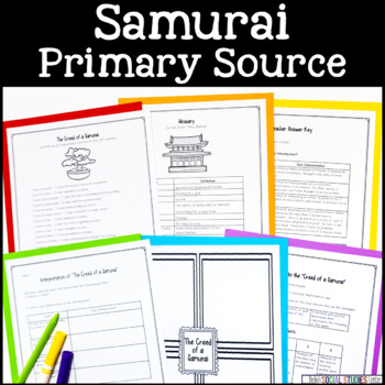 Preview of Samurai Feudal Medieval Japan Activity Primary Source
