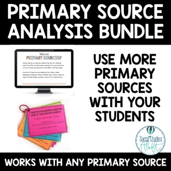 Preview of Primary Source Analysis Activities Bundle with Task Cards & Digital Resource