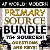 Primary Source BUNDLE - 75 SOURCES - Questions and Keys - 